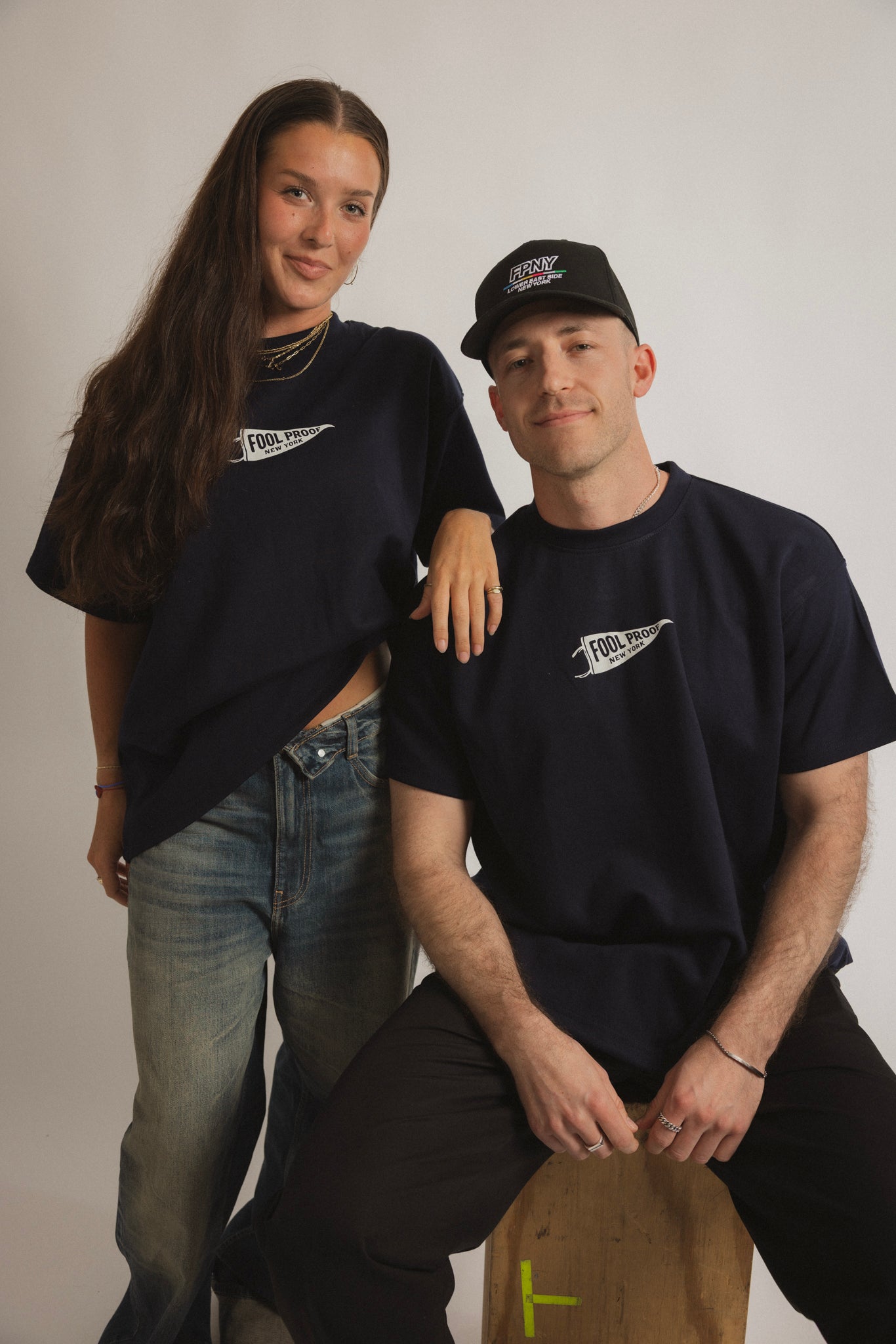 Banner Box Tee (Dark Navy)