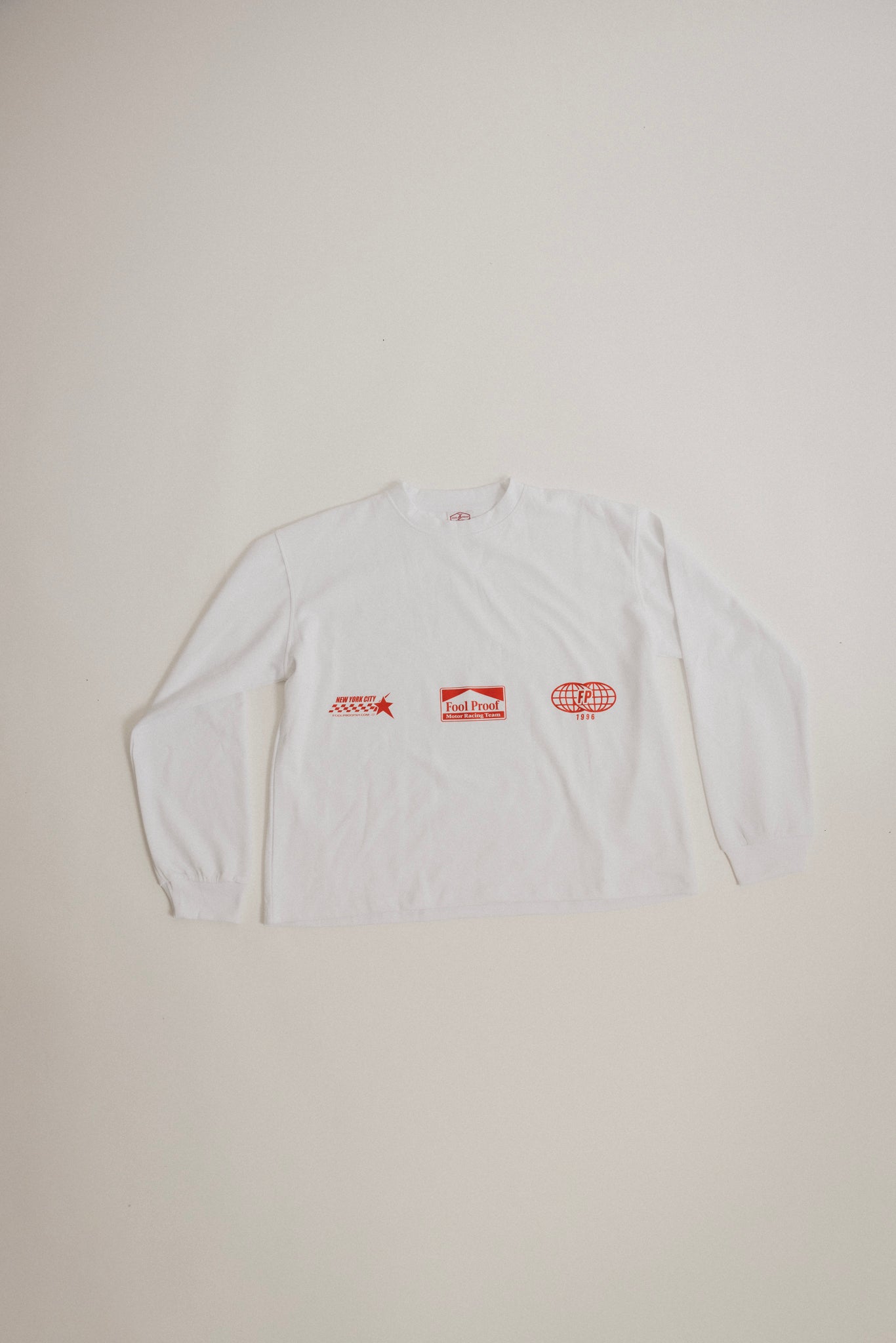 Relaxed Fit Long Sleeve Racing Tee (Red Team)