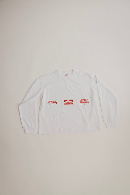 Relaxed Fit Long Sleeve Racing Tee (Red Team)