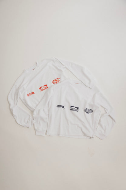 Relaxed Fit Long Sleeve Racing Tee (Red Team)