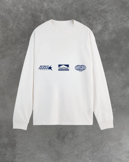Relaxed Fit Long Sleeve Racing Tee (Blue Team)