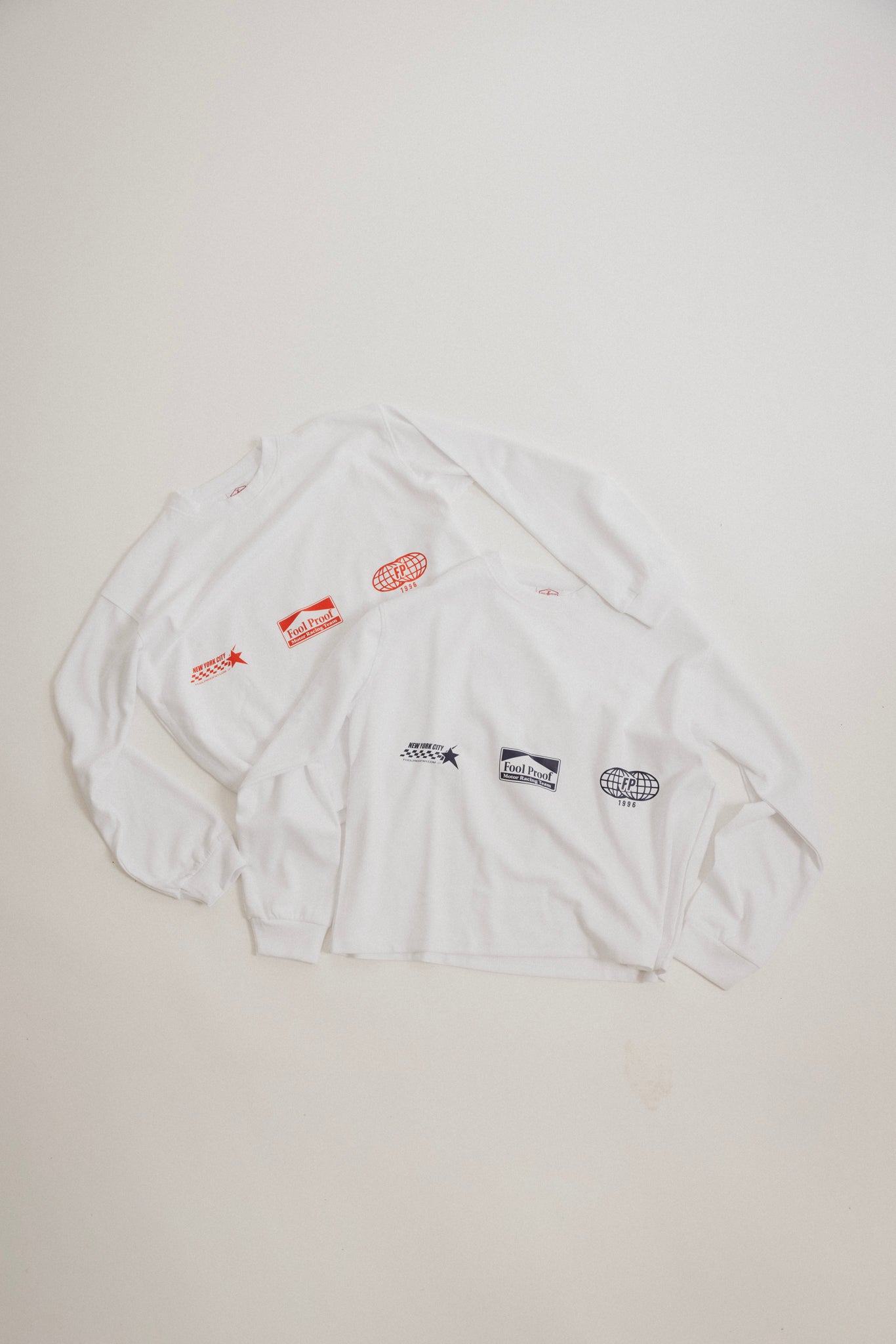 Relaxed Fit Long Sleeve Racing Tee (Blue Team)