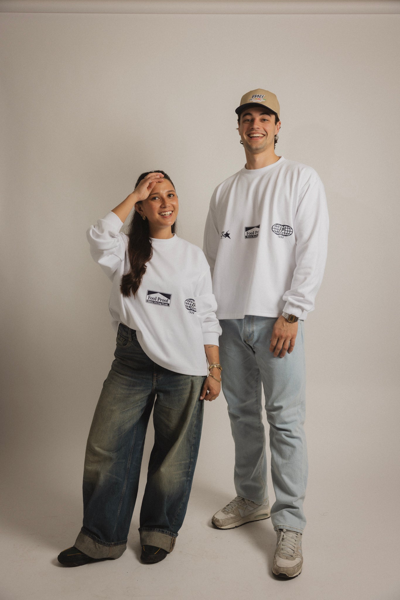 Relaxed Fit Long Sleeve Racing Tee (Blue Team)