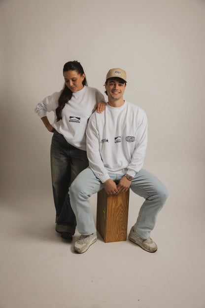 Relaxed Fit Long Sleeve Racing Tee (Blue Team)