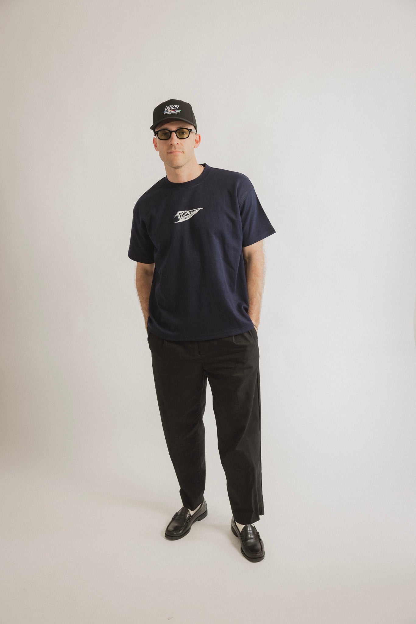 Banner Box Tee (Dark Navy)