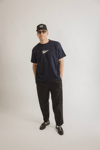 Banner Box Tee (Dark Navy)
