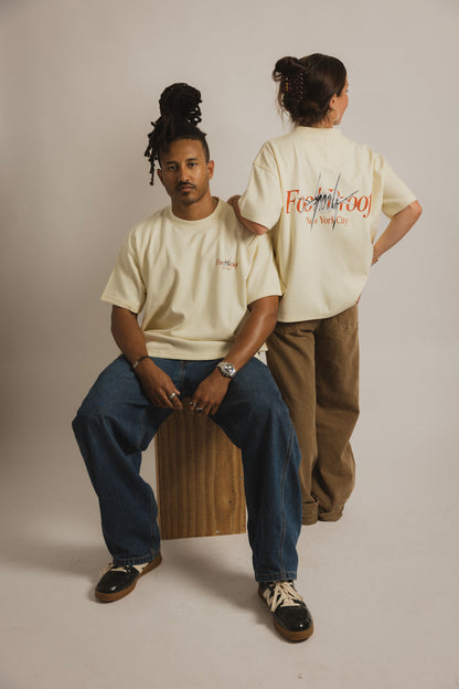 Barbed Wire Box Tee (Cream)